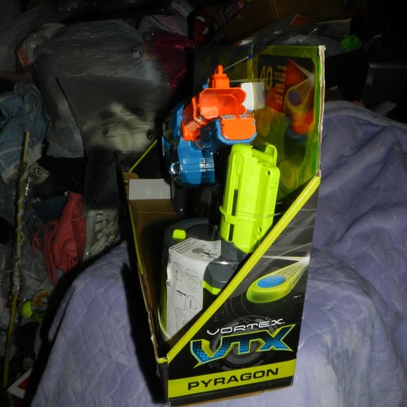 NERF Vortex Pyragon and 40 Disc Drum Blaster set Sealed   NEW - Picture 12 of 15